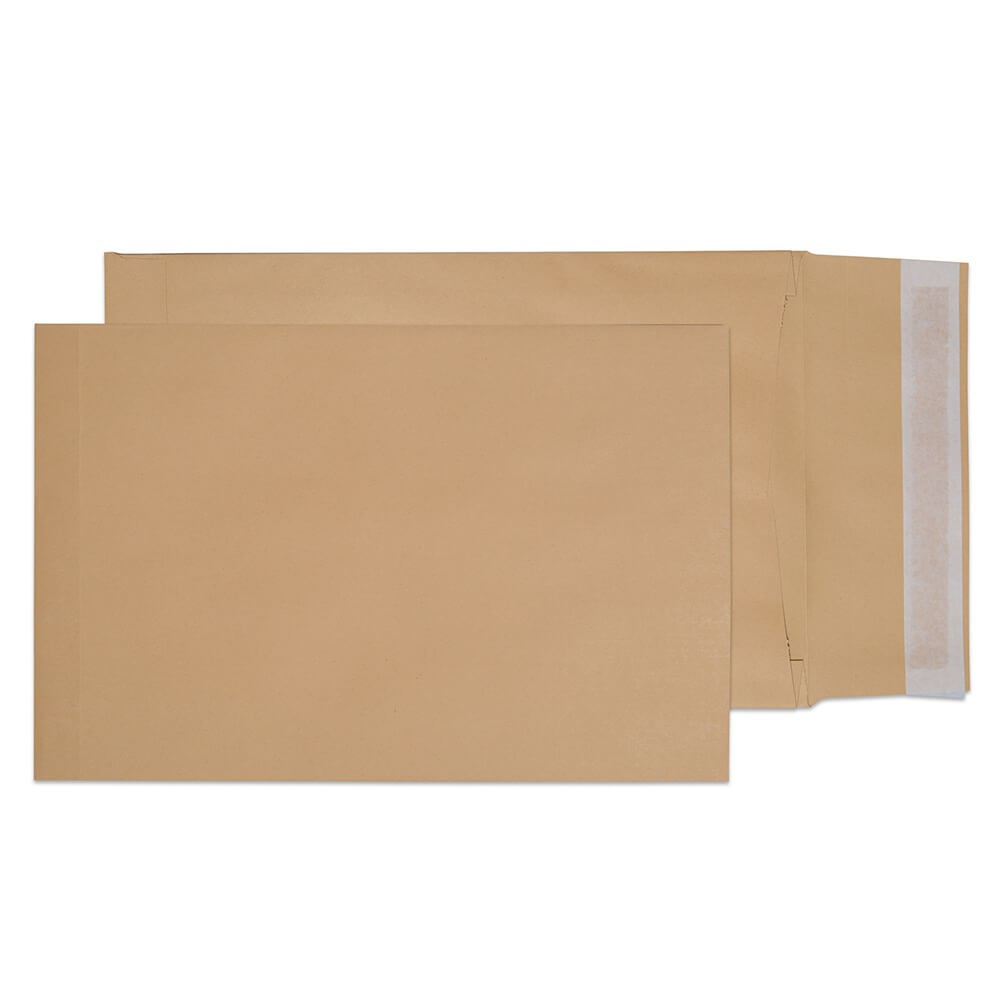 Purely Packaging Vita Purely Gusset Envelopes B4 Peel & Seal 352 X 250 X 50 Mm Plain 140 Gsm Manilla Pack Of 125
