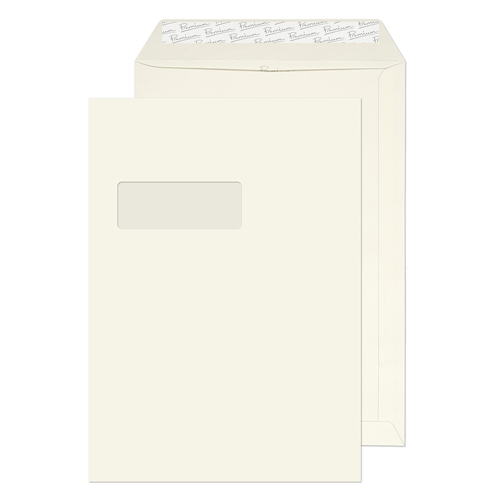 Premium Business C4 Envelopes White 229 (W) X 324 (H) Mm Window 120 Gsm Pack Of 250