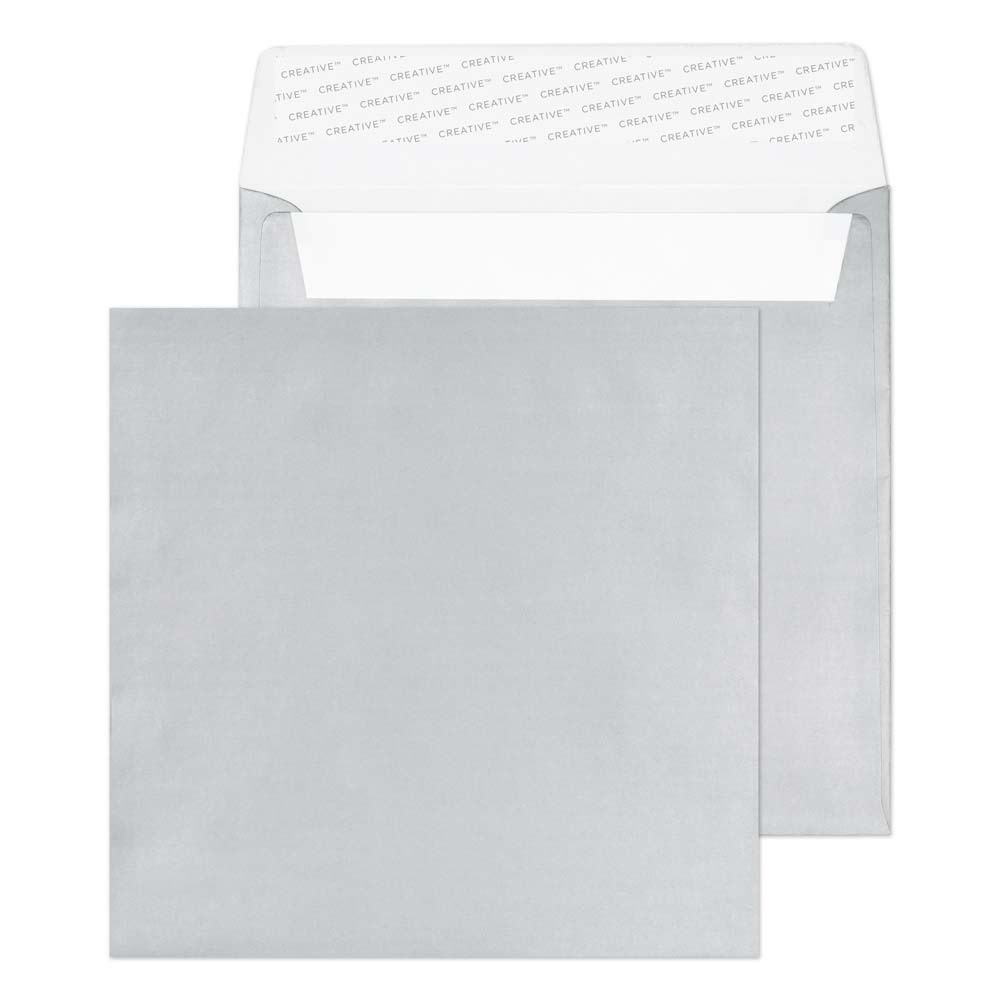 Blake Shine Metallic Silver Peel & Seal Square Wallet 160x160mm - Image 3