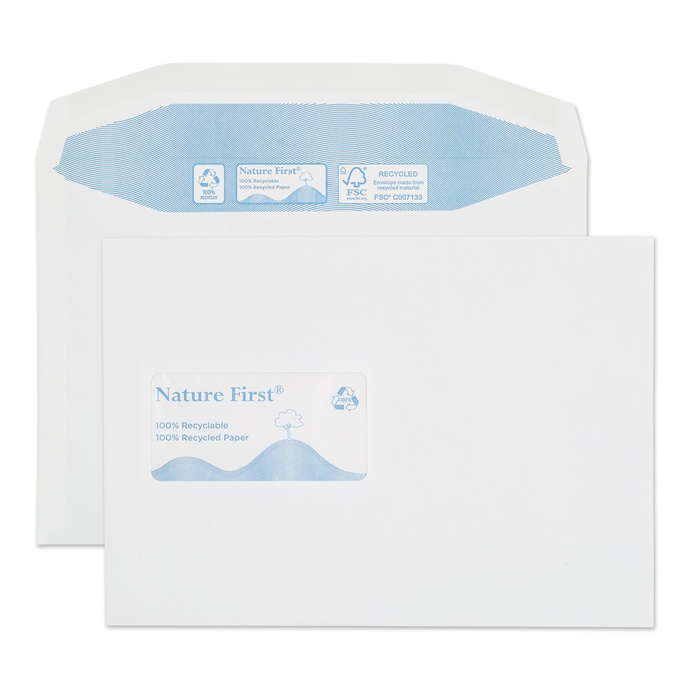 Blake Environmental Mailing Bag Window C5 229 (W) X 162 (H) Mm White 90 Gsm Pack Of 500