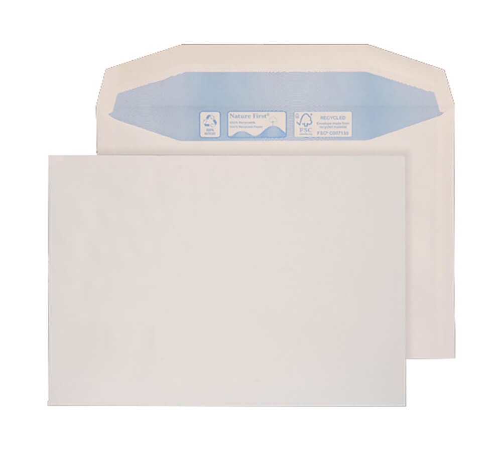 Blake Purely Nature First Ennvironmental C6 Mailing Bag Gummed 114 X 162 Mm Plain 90 Gsm White Pack Of 1000