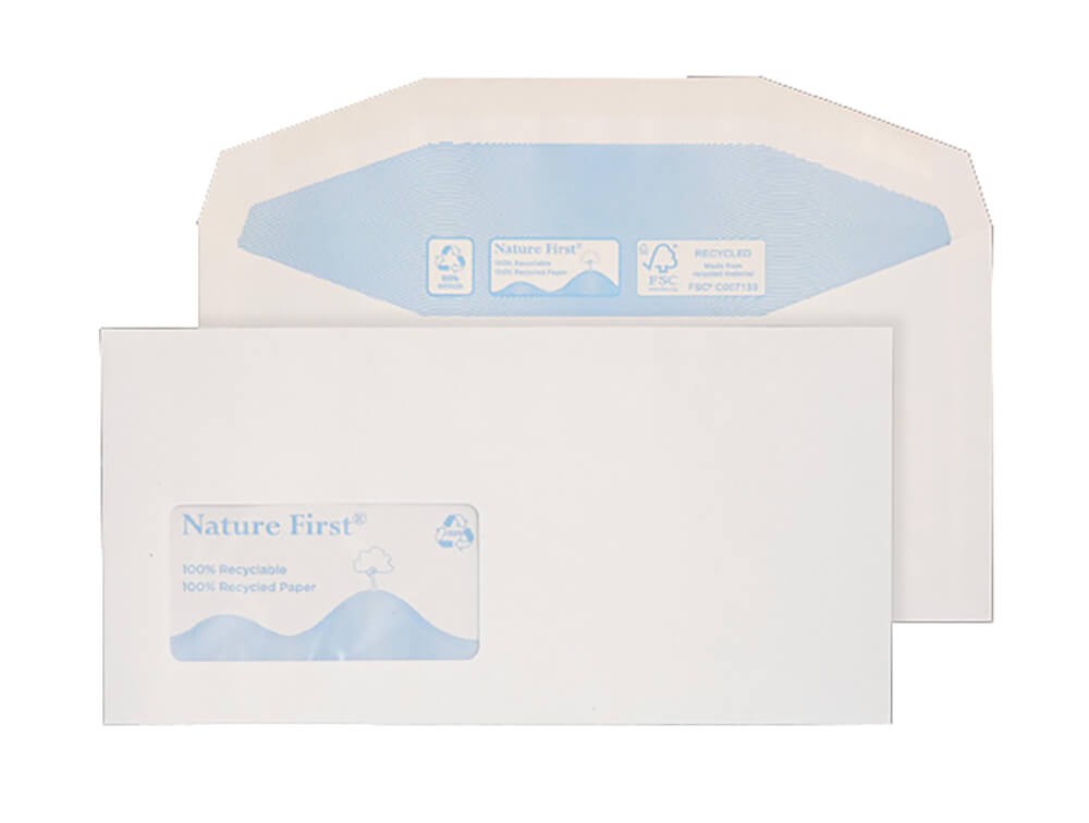 Blake Environmental Mailing Bag Window Non Standard 235 (W) X 114 (H) Mm White 90 Gsm Pack Of 1000