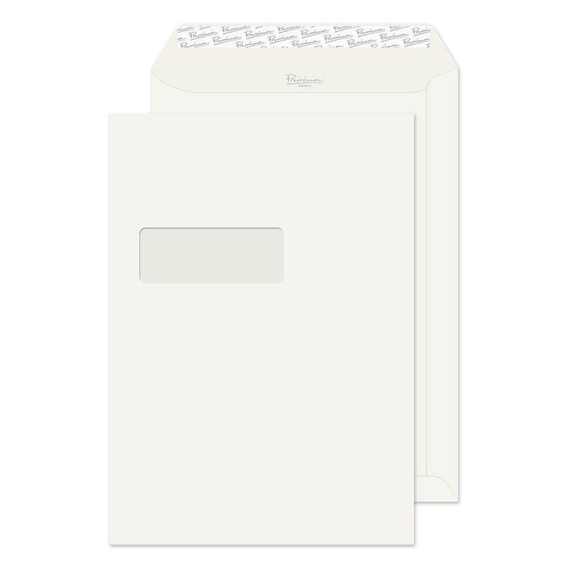 Premium Business C4 Envelopes Grey 229 (W) X 324 (H) Mm Window 120 Gsm Pack Of 250
