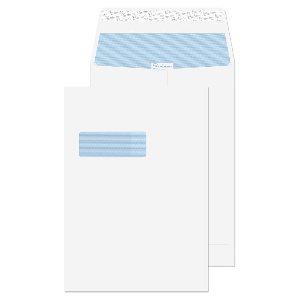 Premium Office Gusset Envelopes C4 Peel & Seal 324 X 229 X 25 Mm Plain 140 Gsm Ultra White Wove Pack Of 100