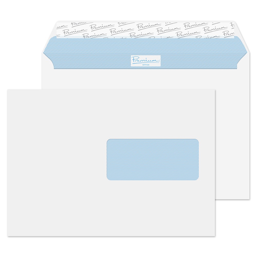 Premium Office Envelopes C5 229 (W) X 162 (H) Mm White 120 Gsm Pack Of 500