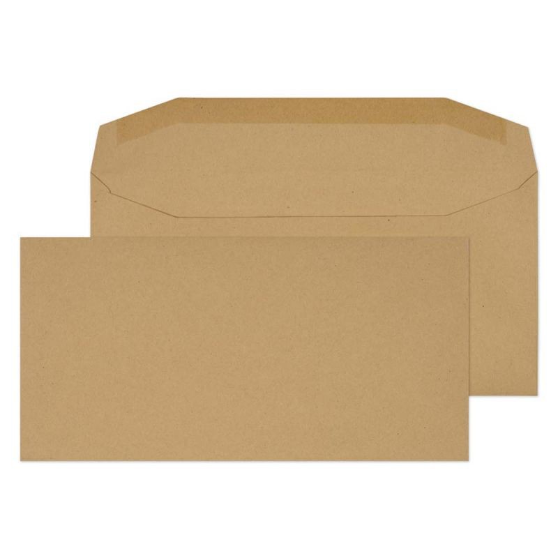 Blake Purely Retail Mailing Bag Dl Gummed 110 X 220 Mm Plain 80 Gsm Manilla Pack Of 1000