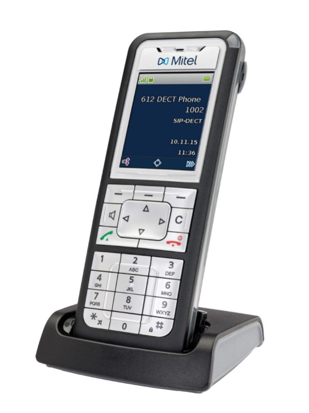 Mitel DECT Telefon 612 v2 Schwarz, Silber Schnurlos (ohne Dockingstation)