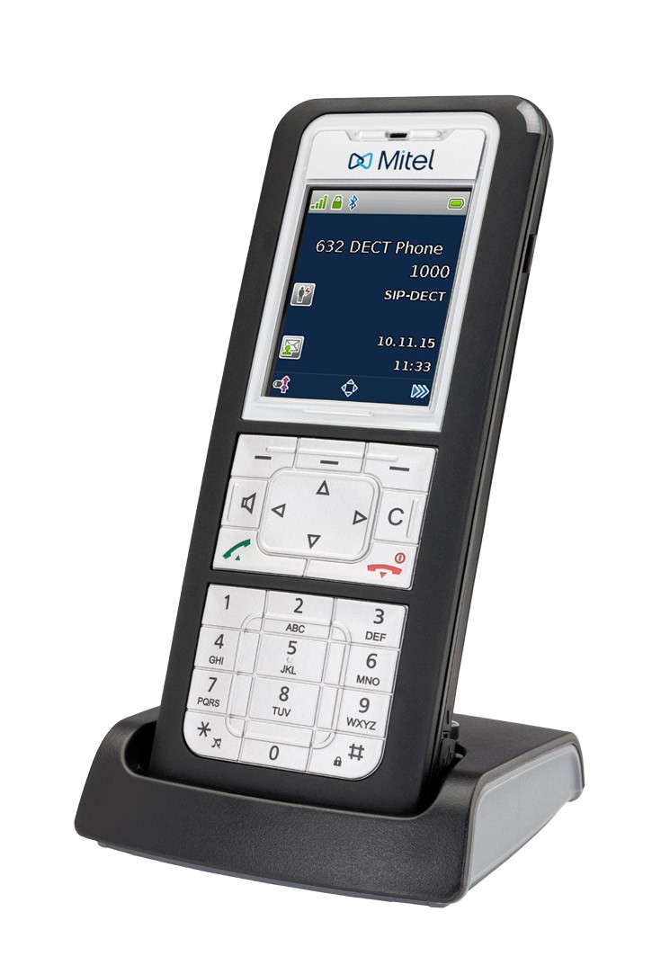 Mitel DECT VoIP Telefon 50006865 Schwarz, Silber Schnurlos