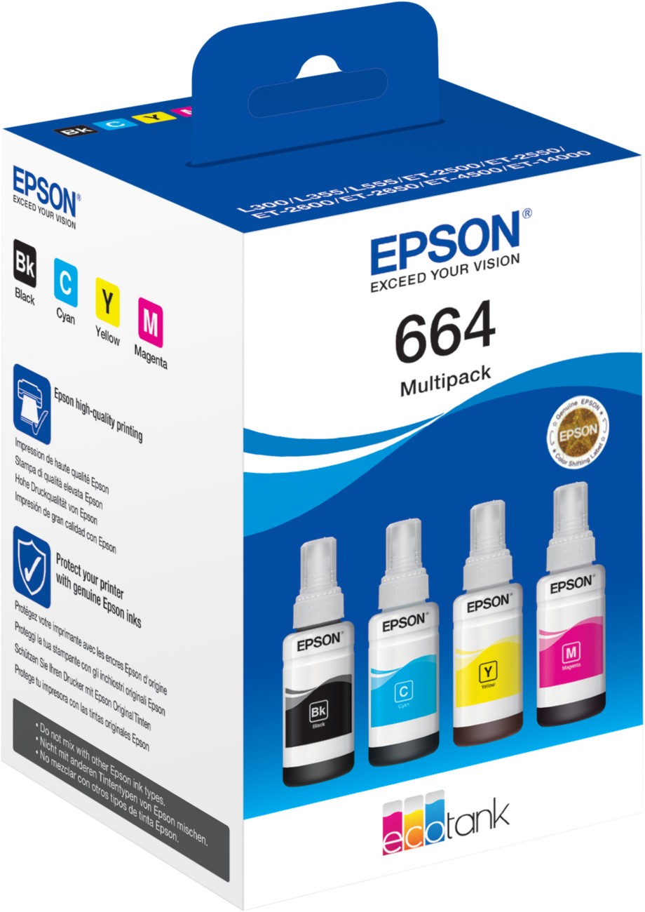 Original Epson 664 Ink Bottle Multipack (C13T664640) - Image 14