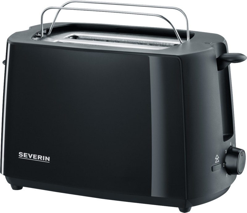 Severin AT2287 Toaster mit eingebautem Brötchenaufsatz Schwarz