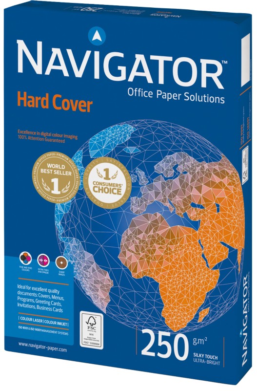 Navigator Hard Cover DIN A4 Druckerpapier 250 g/m² Glatt Weiß 125 Blatt