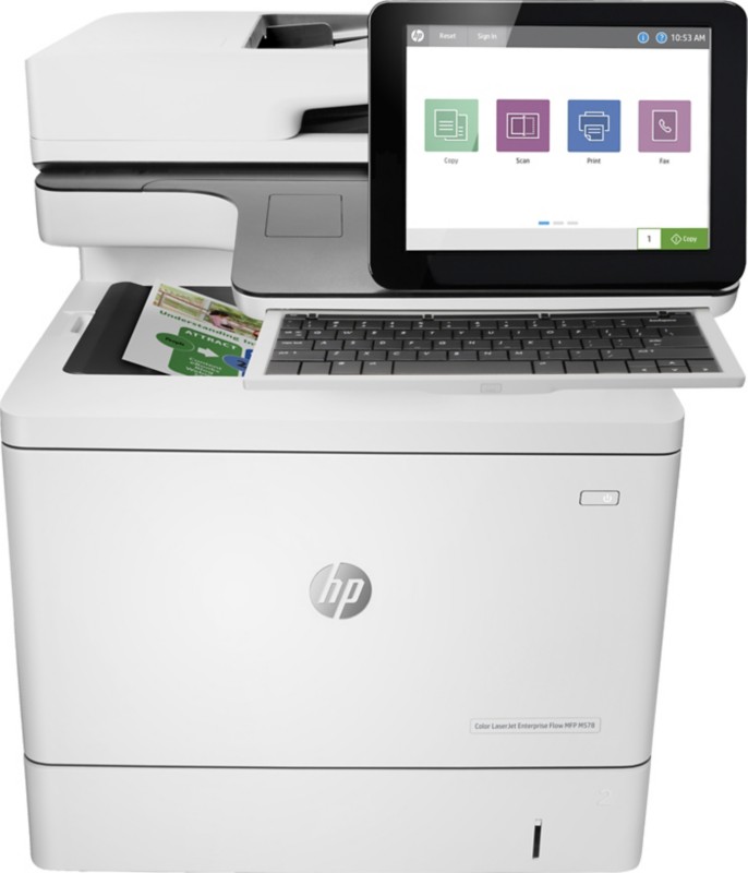 HP LaserJet Enterprise Flow M578c Farb Laser Multifunktionsdrucker DIN A4 Weiß