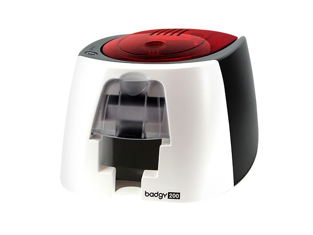 Evolis Badgy B22U0000RS Farb Thermal Kartendrucker CR80 Schwarz, Weiß