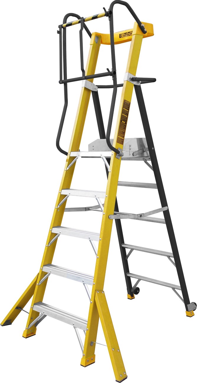Climb-It 5 Ladder With Multifunctional Tray 2325 Mm Glass Fibre 150