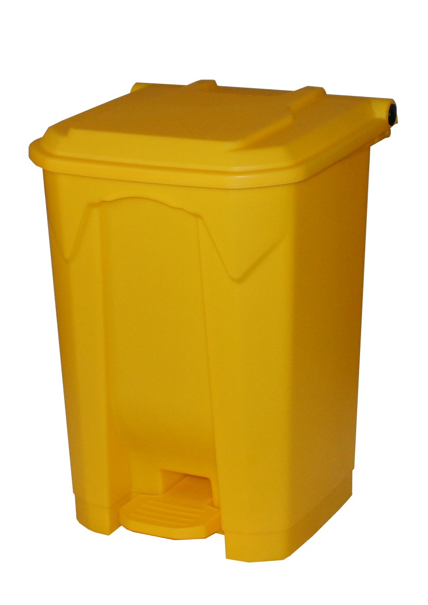 Gpc Pedal Bin 50 L Yellow Polypropylene Lpb50z _Ye