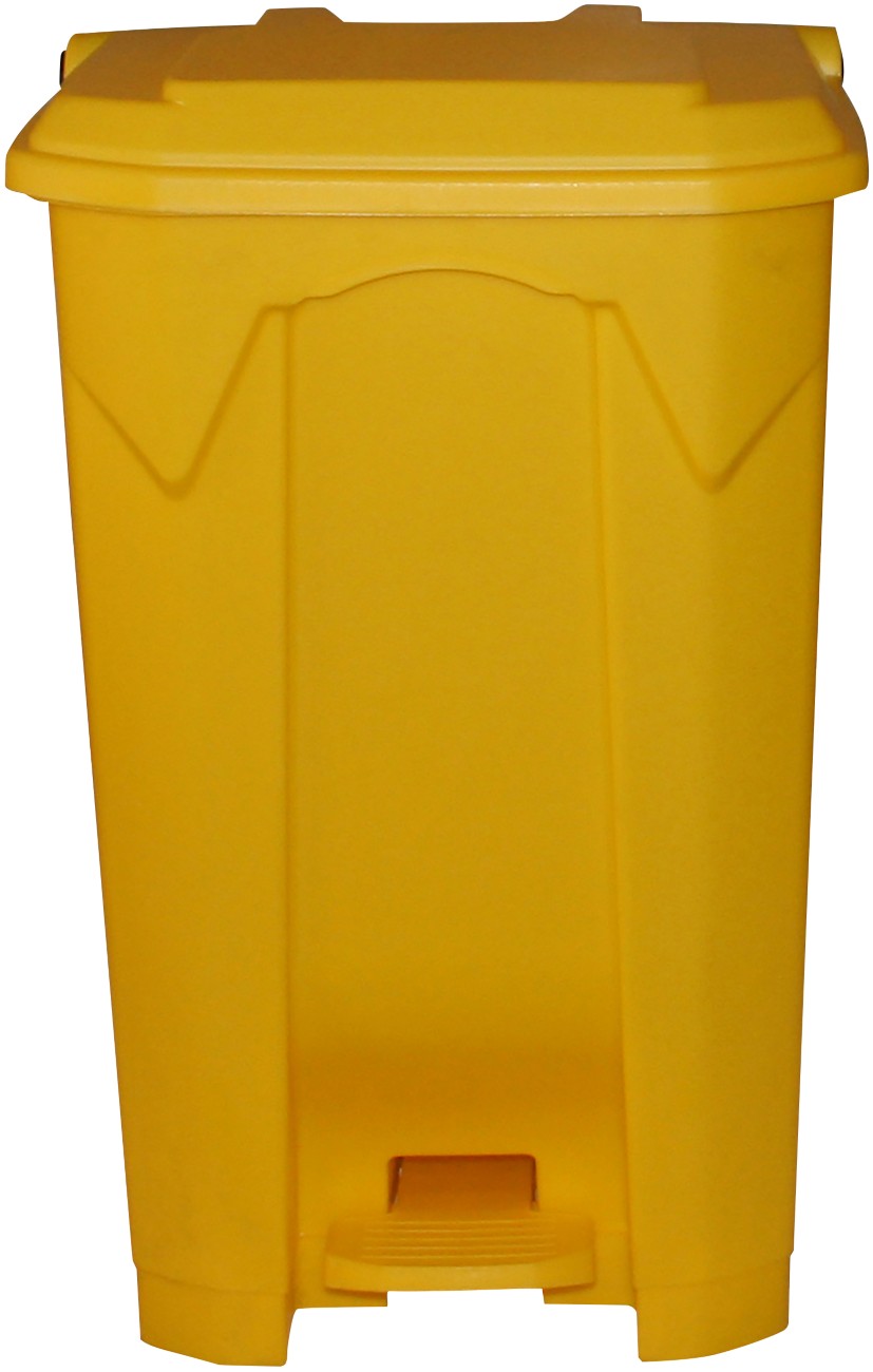 Gpc Pedal Bin 80 L Yellow Polypropylene Lpb80z _Ye