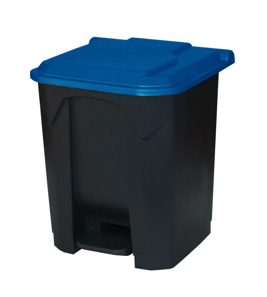 Gpc Pedal Bin 30 L Black, Blue Polypropylene Cpb30z_bl_ld