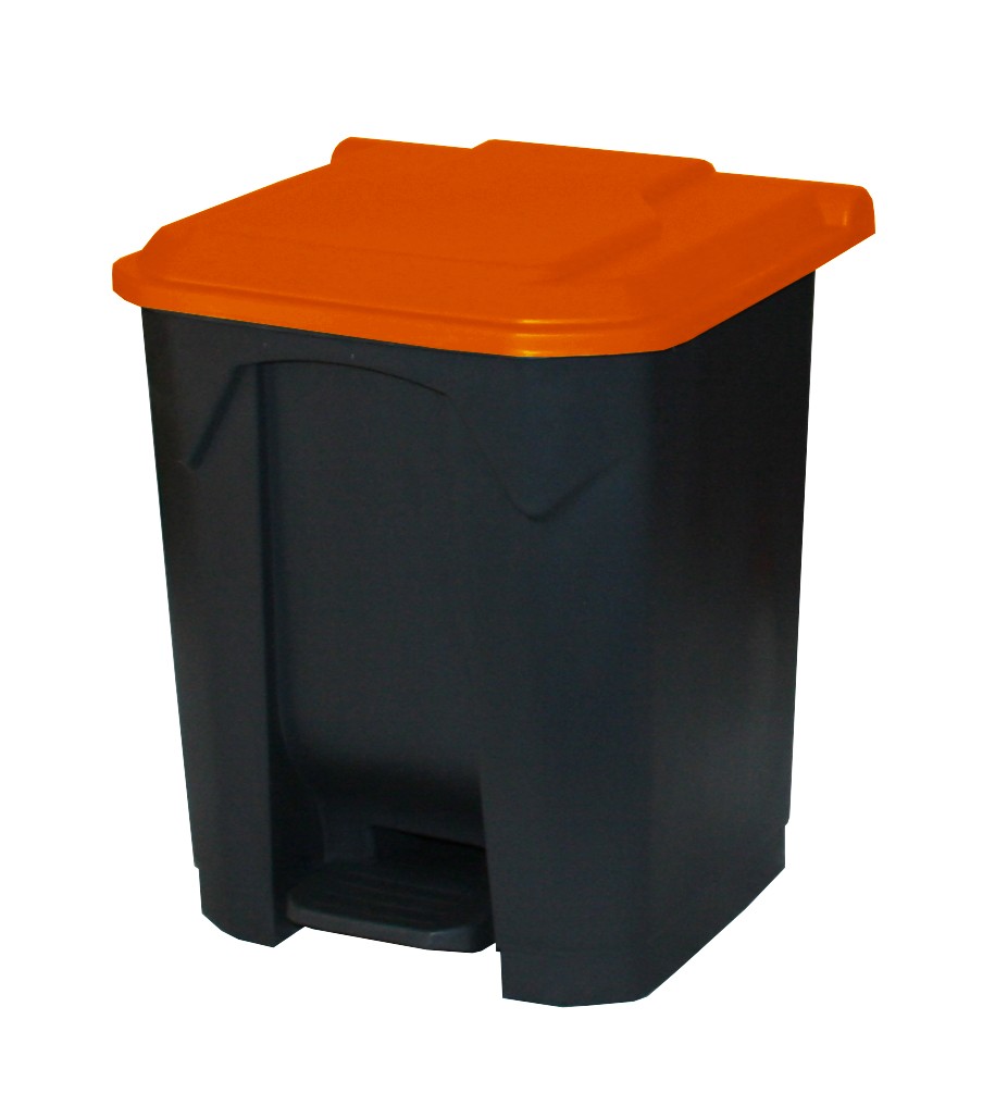 Gpc Pedal Bin 30 L Black, Red Polypropylene Cpb30z_rd_ld