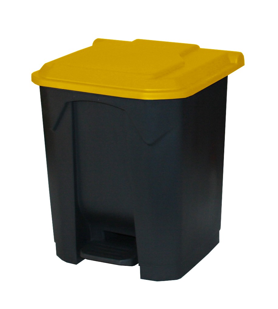 Gpc Pedal Bin 30 L Black, Yellow Polypropylene Cpb30z_ye_ld