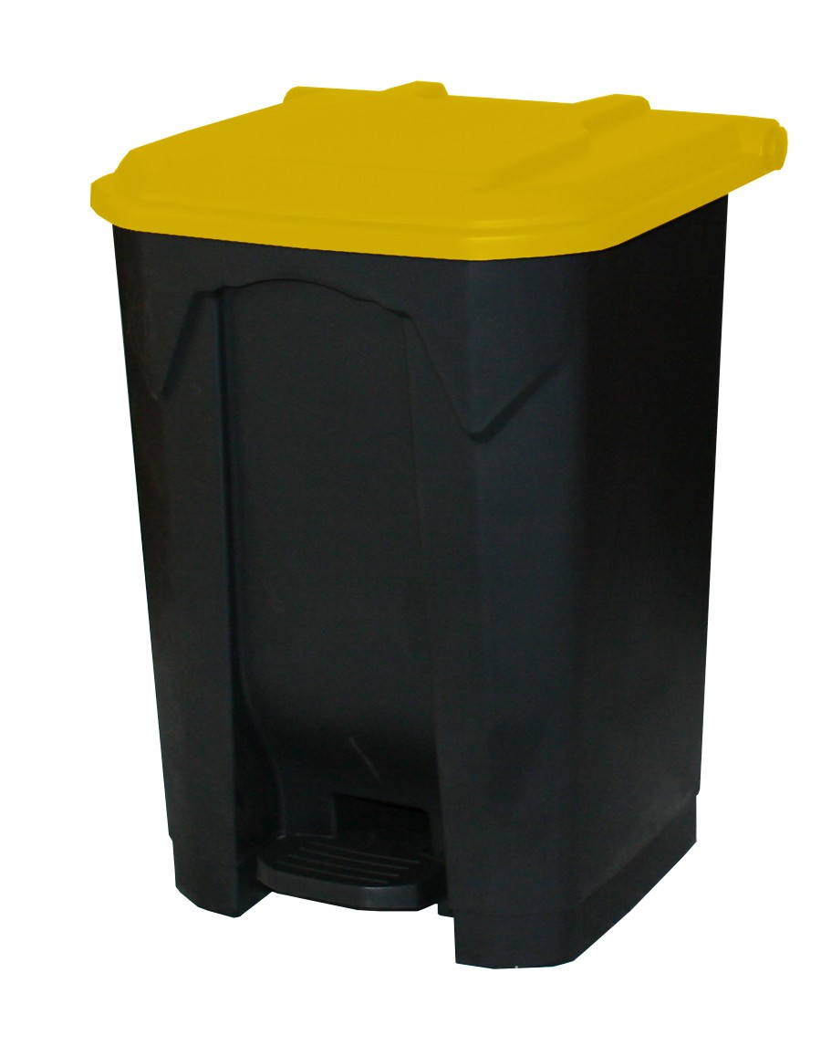 Gpc Pedal Bin 50 L Grey, Yellow Polypropylene Cpb50z_ye_ld