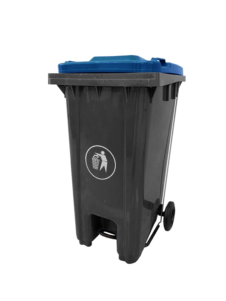 Gpc Pedal Bin 120 L Dark Grey Polypropylene Lpb120z_bl_l