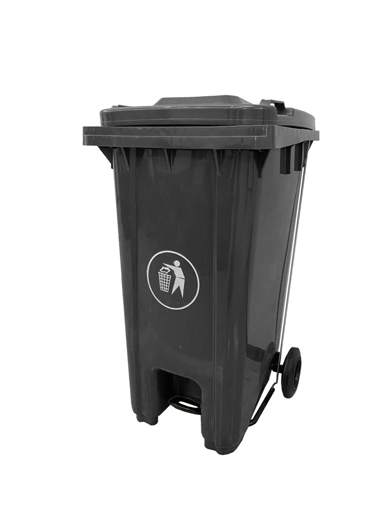 Gpc Pedal Bin 120 L Dark Grey Polypropylene Lpb120z_dgry
