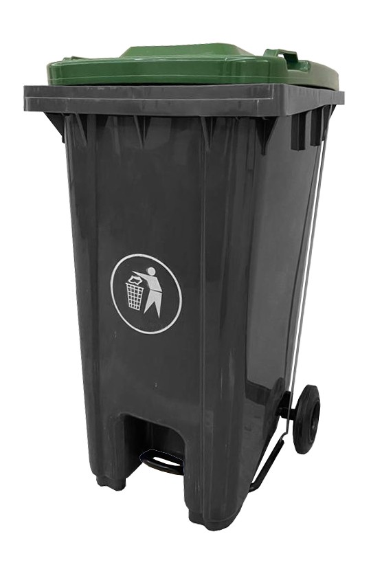 Gpc Pedal Bin 120 L Dark Grey Polypropylene Lpb120z_gr_l