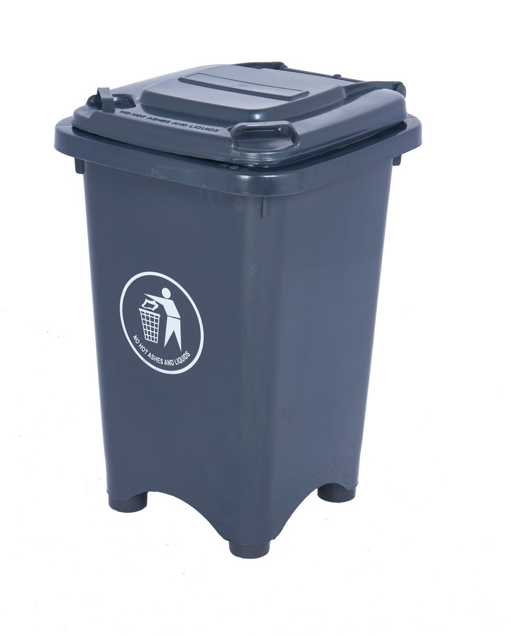 Gpc Waste Bin 50 L Dark Grey Polyethylene Lfb50z_dkgry