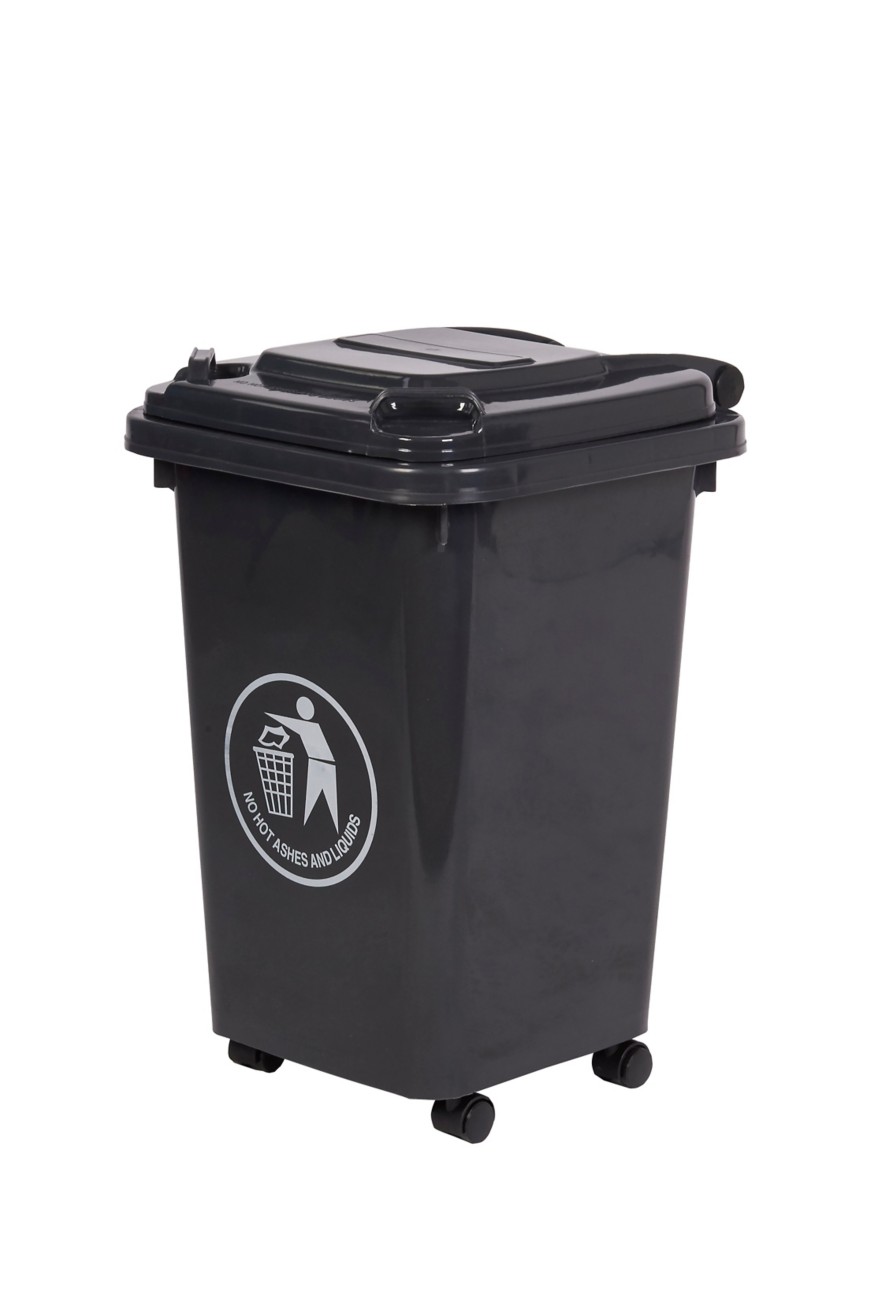 Gpc Wheelie Bin 30 L Dark Grey Polyethylene Lwb30y_dkgry