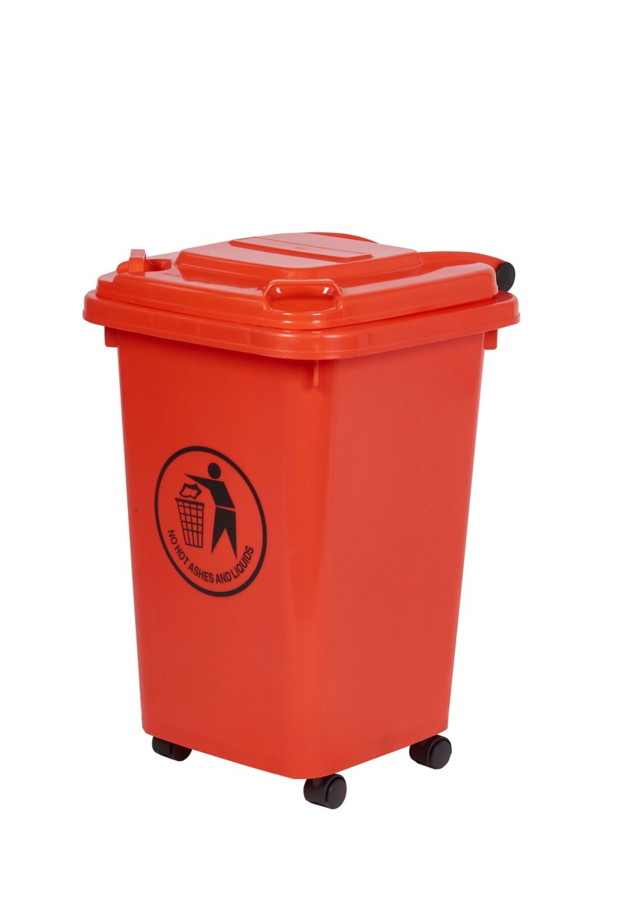 Gpc Waste Bin 30 L Red Polyethylene Lwb30y_red