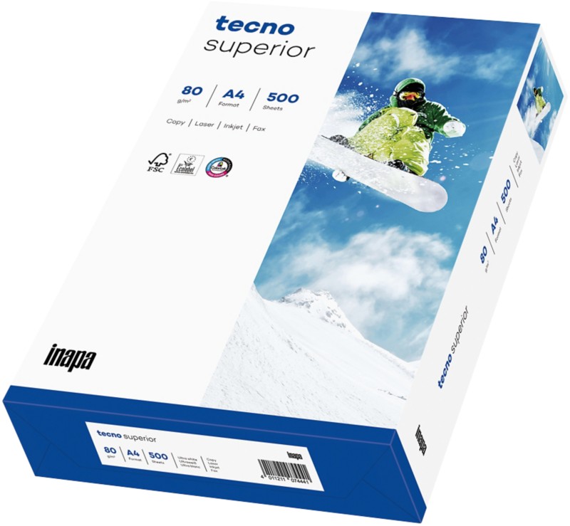 tecno Superior DIN A4 Druckerpapier Weiß 80 g/m² 500 Blatt