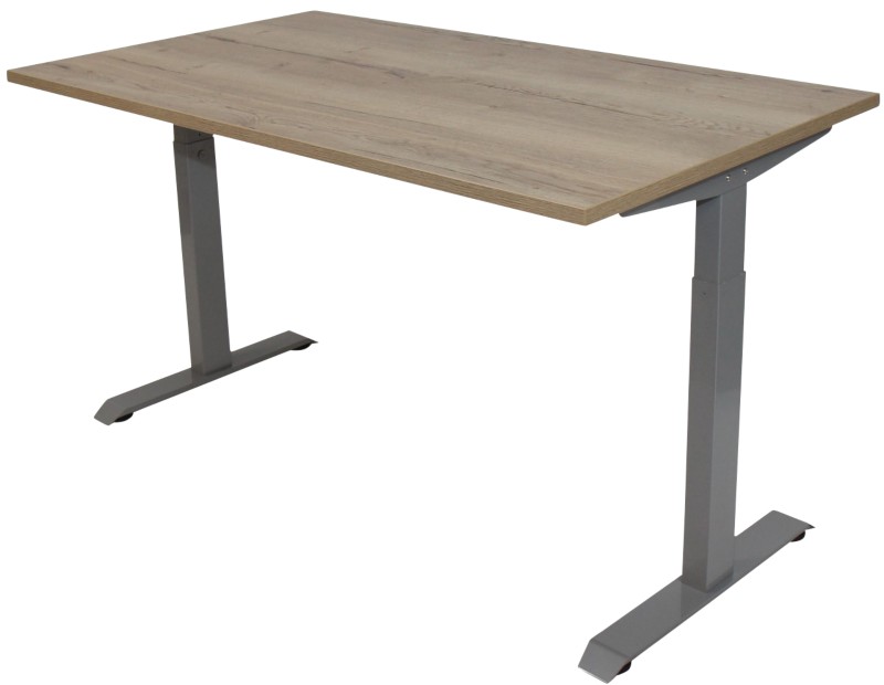 euroseats Schreibtisch Rechteckig Eiche T-Fuß 1.400 (B) x 800 (T) x 865 (H) mm Metall
