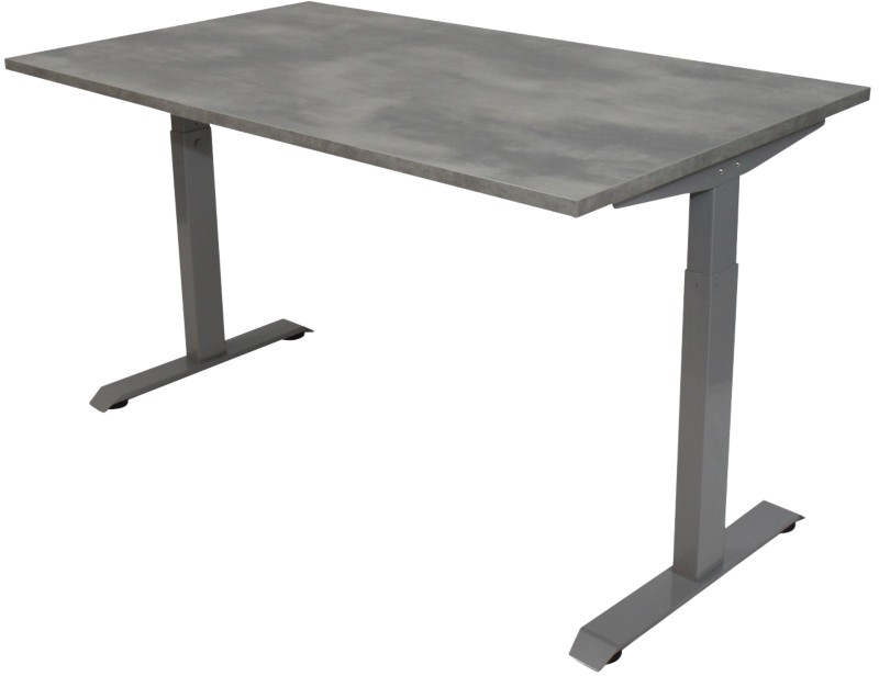 euroseats Schreibtisch Rechteckig Beton T-Fuß 1.200 (B) x 800 (T) x 865 (H) mm Metall