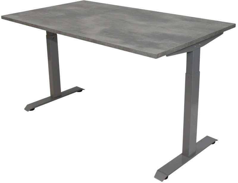 Thumbnail - euroseats Schreibtisch Rechteckig Beton T-Fuß 1.400 (B) x 800 (T) x 865 (H) mm Metall
