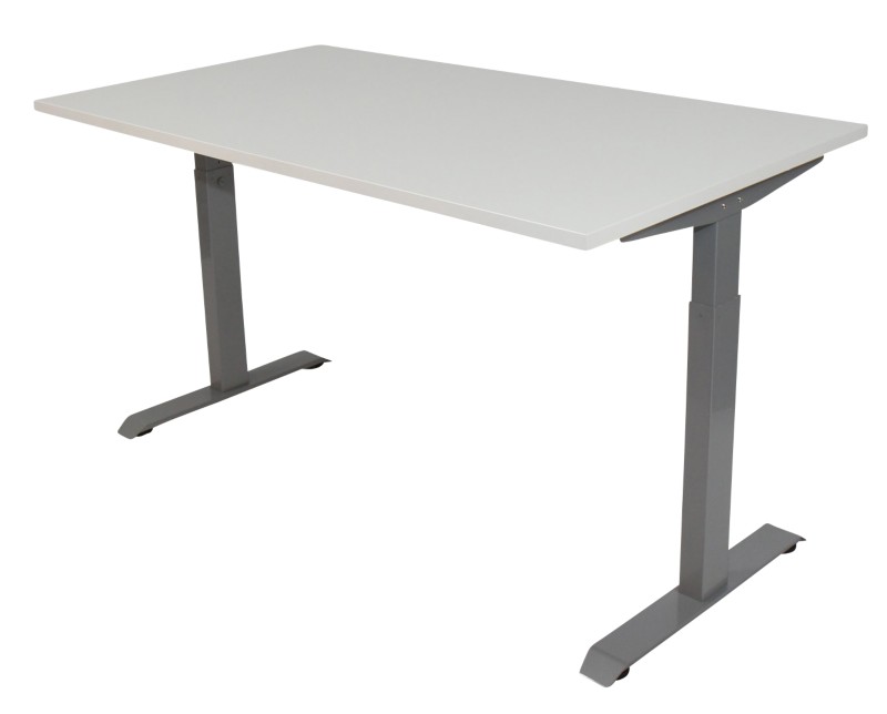 euroseats Schreibtisch Rechteckig Weiß T-Fuß 1.200 (B) x 800 (T) x 865 (H) mm Metall