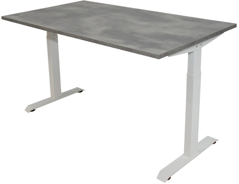 euroseats Schreibtisch Rechteckig Beton T-Fuß 1.600 (B) x 800 (T) x 865 (H) mm Metall