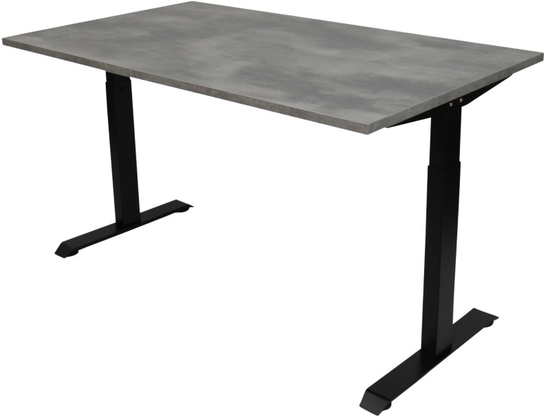 euroseats Schreibtisch Rechteckig Beton T-Fuß 1.600 (B) x 800 (T) x 865 (H) mm Metall