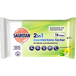 Sagrotan Zitronenblüten-Reinigungstücher 15 Stück 279297
