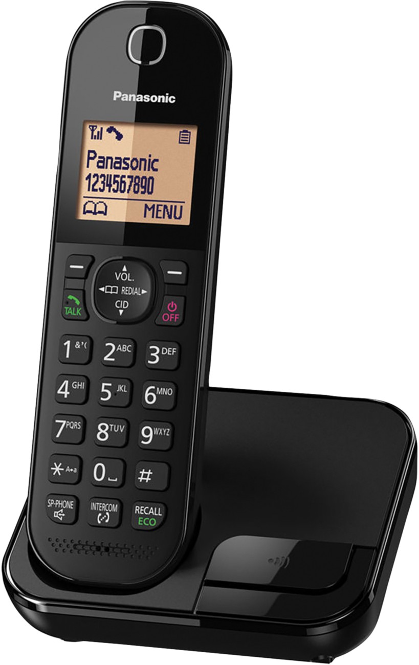 Panasonic Single Cordless Dect Telephone Kx-Tgc410eb Black