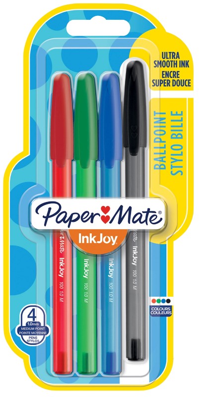 Papermate InkJoy 100 Kugelschreiber Farbig sortiert Mittel 4 Stück