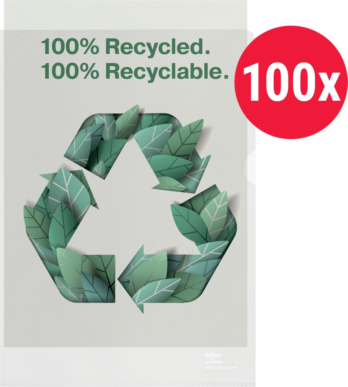 Rexel Cut Flush Folder A4 Orange Peel Transparent 100 Microns Pp (Polypropylene) 2115704 Pack Of 100