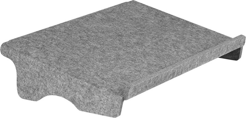 Image of BakkerElkhuizen Dokumentenhalter Q-doc 100 Circular PET Filz Hellgrau 95 x 455 x 290 mm