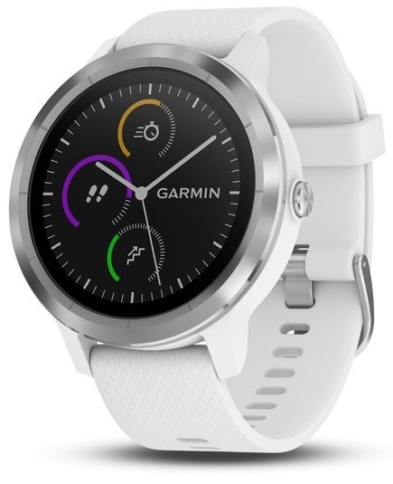 GARMIN vívoactive 3 Smartwatch Silber Gehäusefarbe 43.4 x 43.4 x 11.7 mm Gehäusegröße Schwarz Armbandfarbe