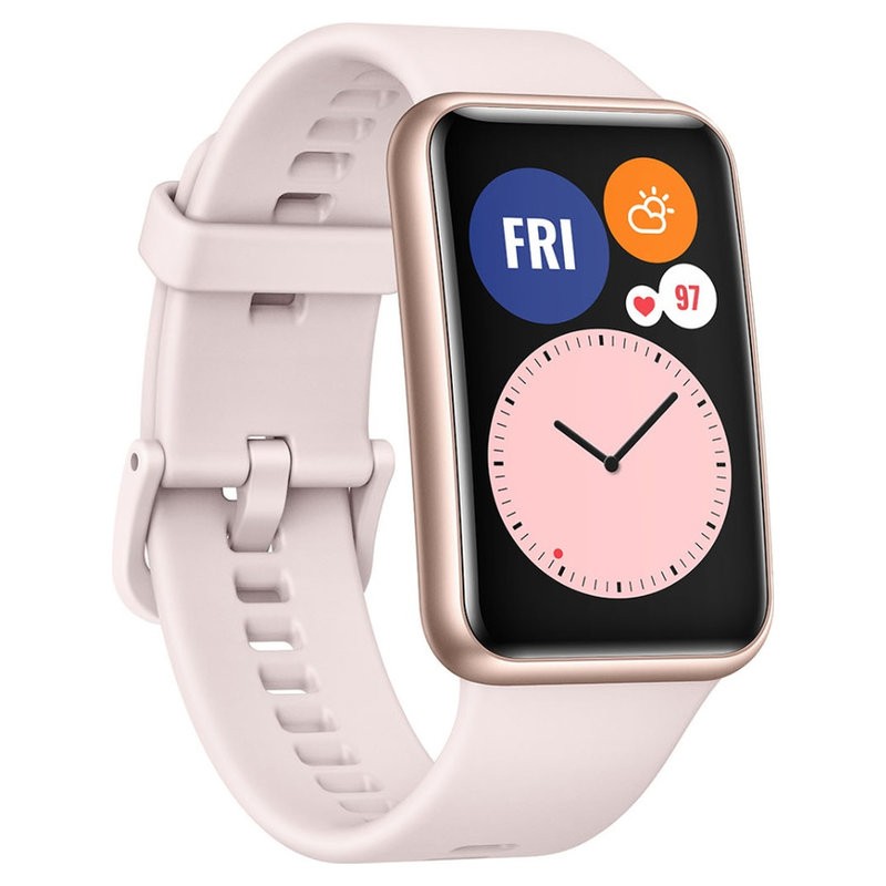 HUAWEI Fit Smartwatch Roségold Gehäusefarbe 46 × 30 × 10.7 mm Gehäusegröße Rosa Armbandfarbe