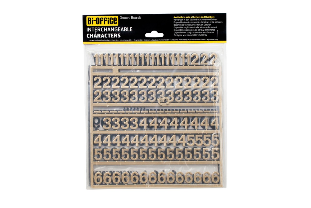 Bi-Office  Changeable Letter Boards Characters 19mm Gold 264 Pack - Image 2