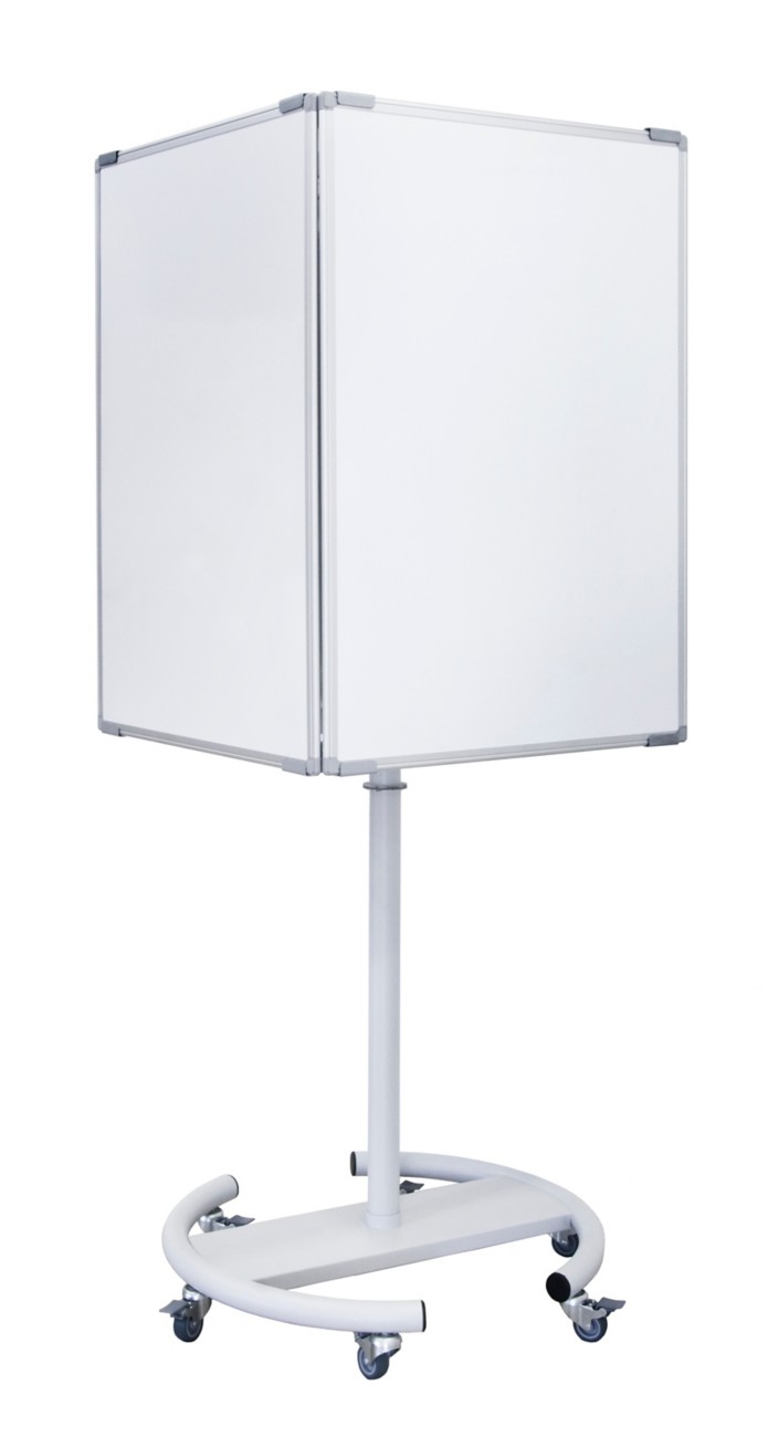 Bi-Office 4 Sided Mobile Information Board Magnetic Surface 650x910mm - Image 5