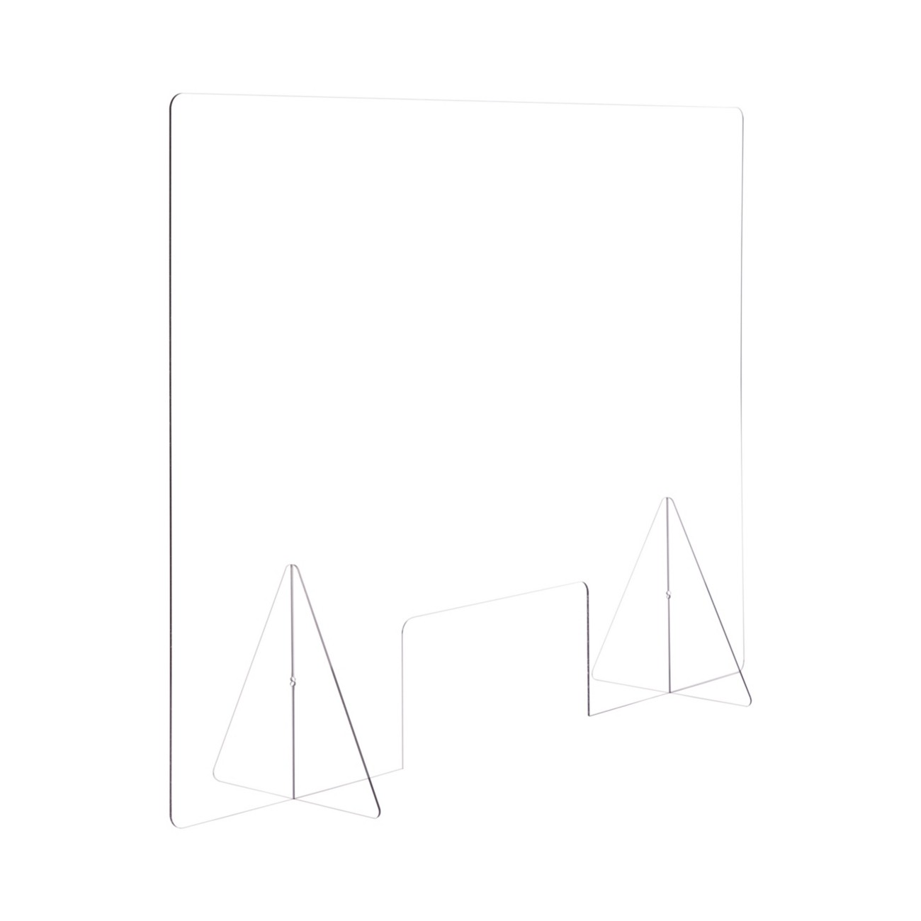 Bi-Office Desk Protective Screen Acrylic 1,200 (W) X 4 (D) X 900 (H) Mm Freestanding
