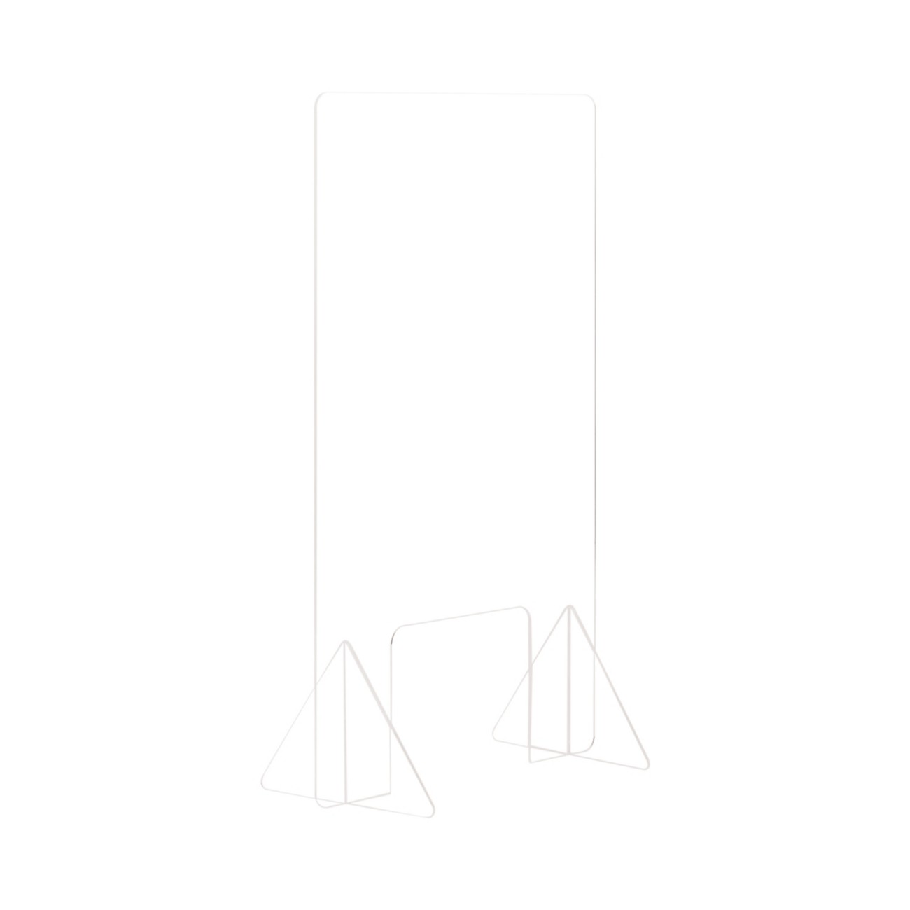 Bi-Office Protective Screen Acrylic 600 (W) X 4 (D) X 900 (H) Mm Freestanding