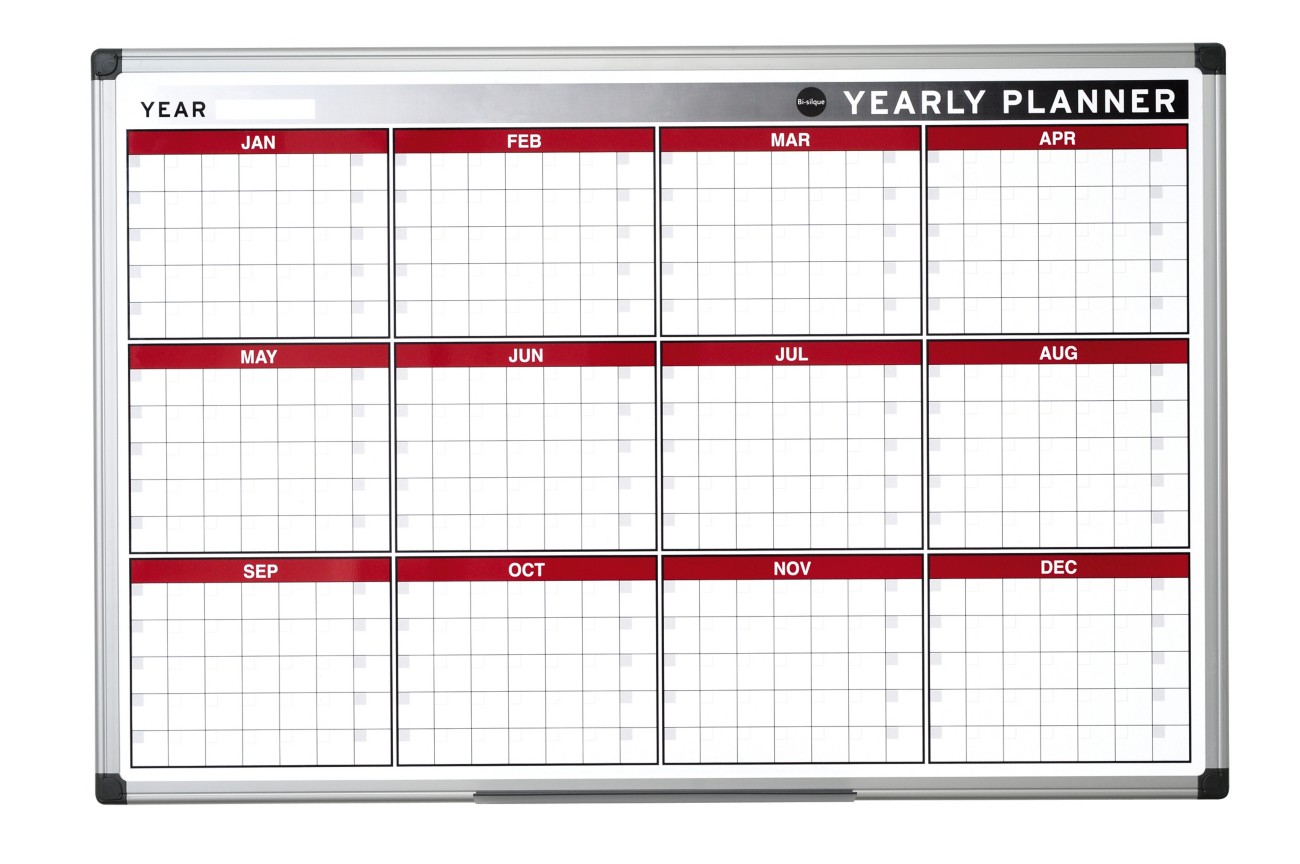 Bi-Office Maya 12 Month Magnetic Annual Planner 90x60cm - Image 3