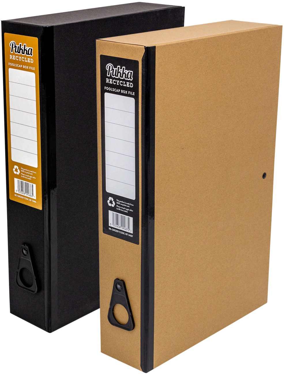 Pukka Recycled Box Files Foolscap 75 Mm Brown Pack Of 8
